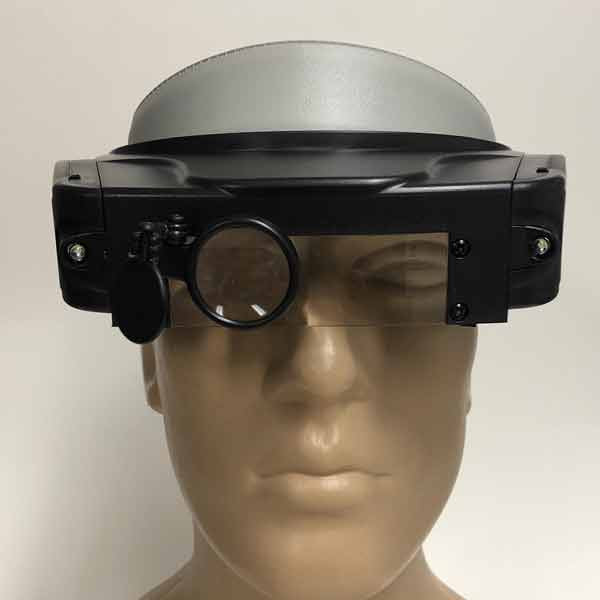Headband Magnifier, Dual Side Mounted LED, Side Swivel Eye Loupe