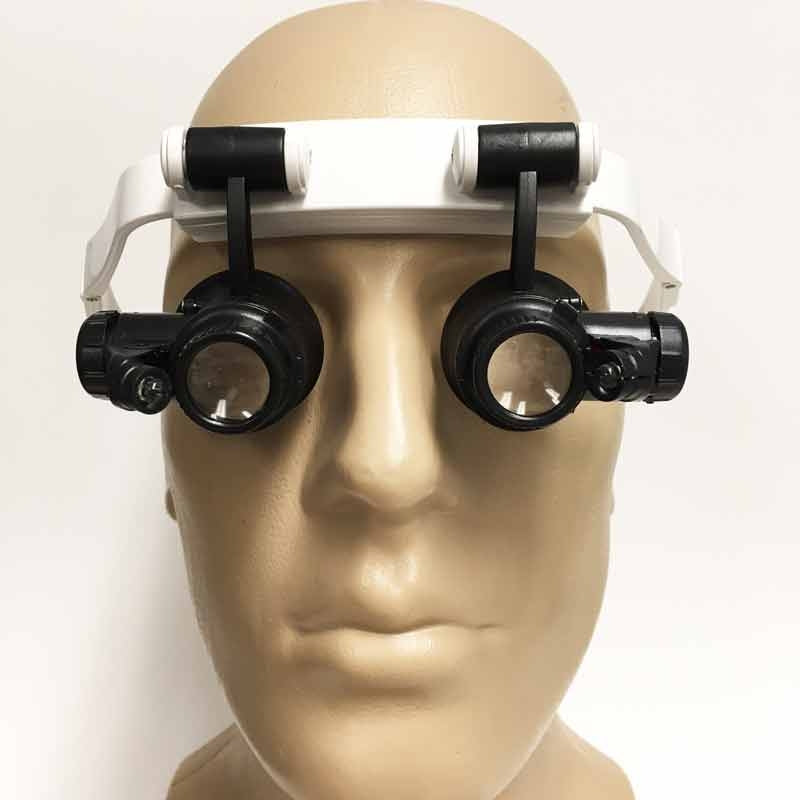 10x-25x High Diopter Short Focus Eyeglass Style Jewelers Loupe With 4 Lenses for inspection