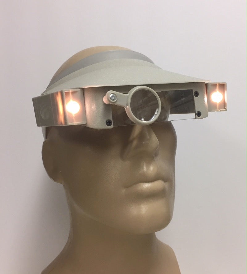 Headband Magnifier, With Dual Lights, 5x Eye Loupe