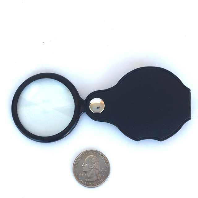 4x, Classic Soft Case Folding Pocket Magnifier with 1.5" Glass Lens
