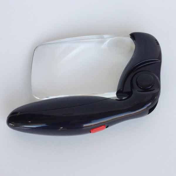  Large Rectangular LED 3x Folding Handheld Magnifier, Storage Case