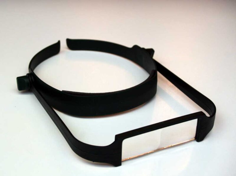 Headband Magnifier Visor, 3.5x Glass Lens, 4 Inch Focal Length