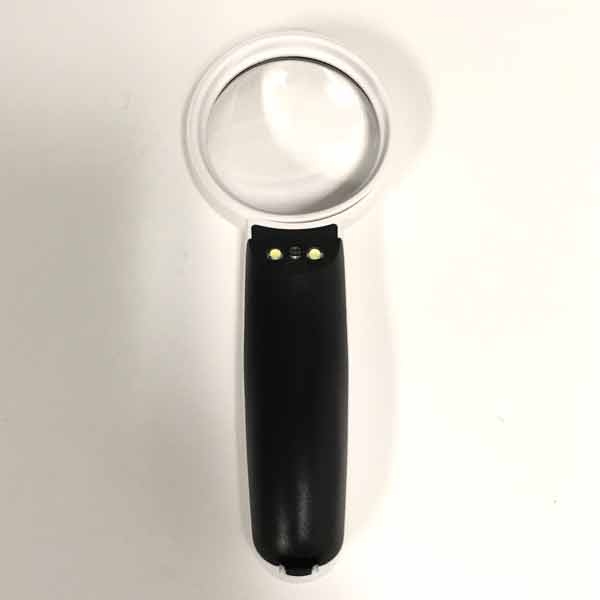 4.5x LED Handheld Magnifier, 2.5" 4.5x,8x, LED & UV Lights