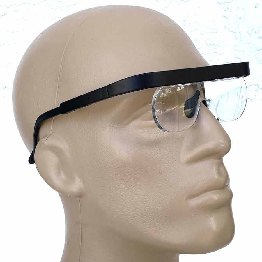 Spectacle Style Magnifier, Eyeglass Style Hands Free Magnifier, 3 Lenses, Lightweight