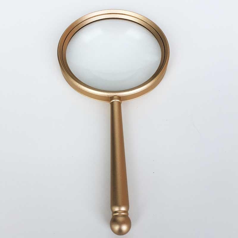 3.5" Inch, 3x, Glass Lens, Metal Handheld Magnifier with Case