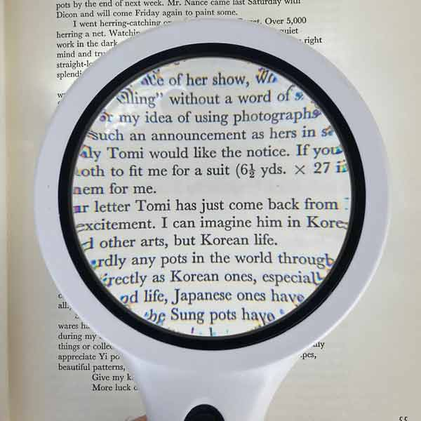 LED Magnifier, Large High Power 3.5x, 4.2" Inch, Double Lens Reading Magnifier