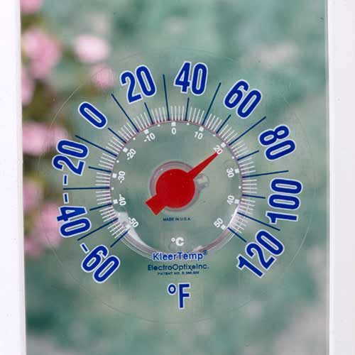 Kleertemp Easy to Read Low Vision Window Thermometer  USA