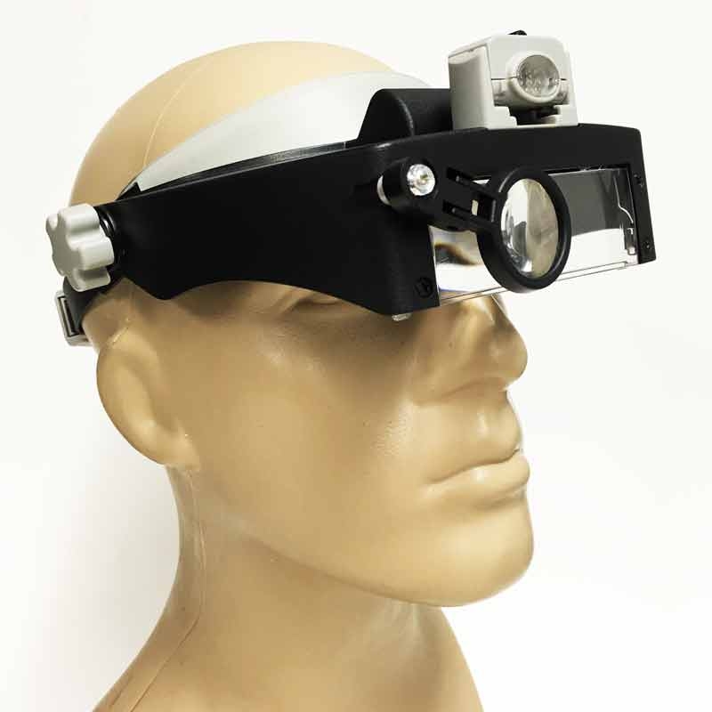 Headband Magnifier on head