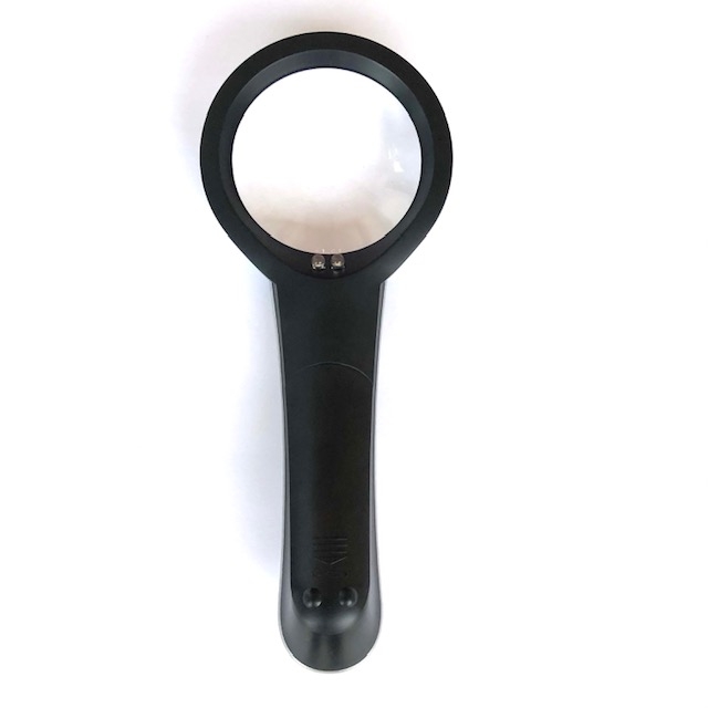 5x Lighted Handheld Magnifier, 2.8", High Diopter Convex 5x Lens, Ultra light weight