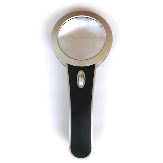 5x Lighted Handheld Magnifier, 2.8", High Diopter Convex 5x Lens, Ultra light weight