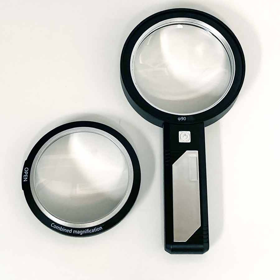 6x Double Lens LED High Power Magnifier, 3.25", High Diopter 4x,6x double lens